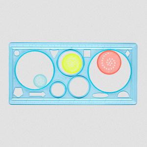 RÉGUA PLÁSTICA 20CM ESPIRÓGRAFO UNIDADE BRW