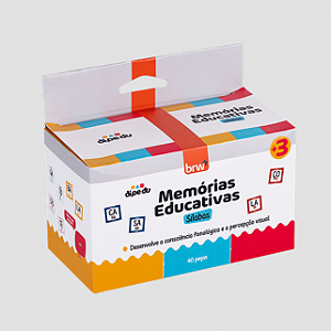 BRINQ. PAPEL JOGO DA MEMÓRIA SÍLABAS C/ 40 PÇS BRW
