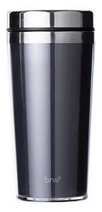 COPO METÁLICO TÉRMICO 450ML - PRETO - BLACK BRW
