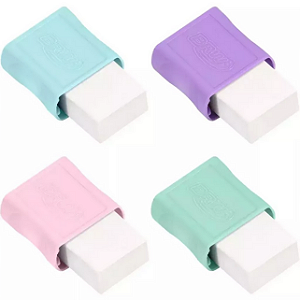 BORRACHA PEQUENA PASTEL C/ CAPA PLÁSTICA UNIDADE BRW