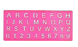 RÉGUA PLÁSTICA 20CM ALFANUMÉRICA UNIDADE BRW