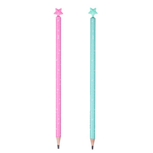 LÁPIS HB C/ PONTEIRA ESTRELA - RESINA REDONDO UNIDADE BRW