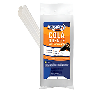 BASTAO DE COLA QUENTE TRANSPARENTE - GROSSO -11,2X300MM - PCT C/ 1KG BRW