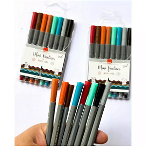 CANETINHA HIDROGRÁFICA MINI FINE LINER 0.4MM - OUT/INVERNO - BLISTER C/ 8UN BRW