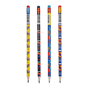 LAPIS GRAFITE HB RESINA SUPERMAN RED C/ BORR UNIDADE LEO E LEO