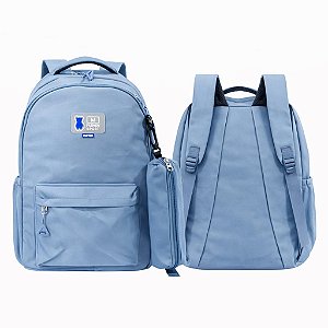 MOCHILA COM ESTOJO URSO AZUL
