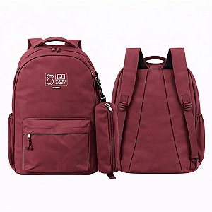 MOCHILA COM ESTOJO URSO BORDO