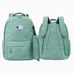 MOCHILA COM ESTOJO URSO VERDE
