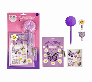 KIT ESCOLAR MAGIA DAS BORBOLETAS FOFY