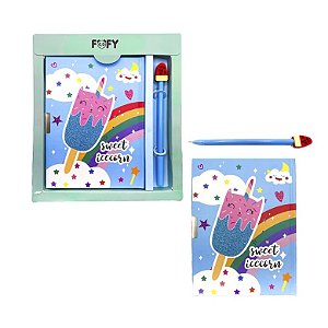 KIT DIARIO DOCINHO .AZUL. FOFY