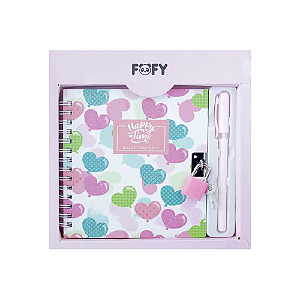 KIT DIARIO AMOR .ROSA FOFY