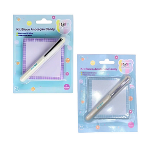 KIT BLOCO DE ANOTACAO CANDY  FOFY
