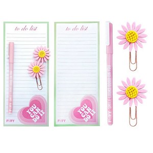 KIT ANOTACAO PRIMAVERA .ROSA.  UNIDADE FOFY