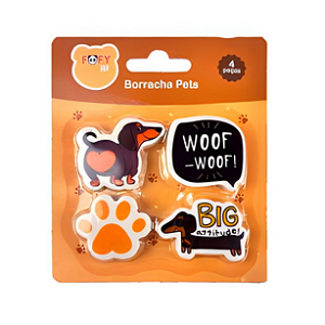 BORRACHA PETS 4 PECAS FOFY