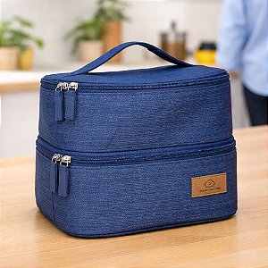 LANCHEIRA AZUL 2 COMPARTIMENTOS