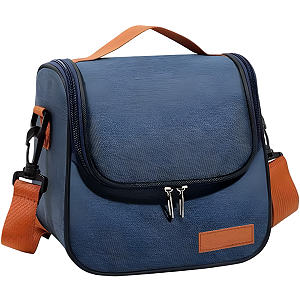 LANCHEIRA AZUL COOLER BAG COM ALÇA UNIDADE