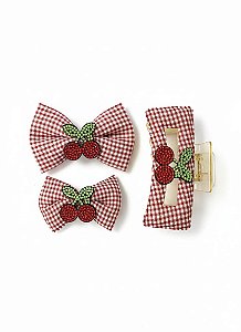 KIT 2 PRESILHAS C/ 1 PRENDEDOR XADREX UNIDADE