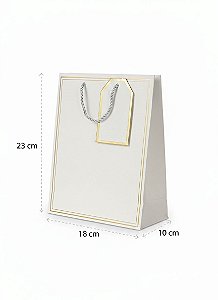 EMBALAGEM SACOLA PARA PRESENTE 23X18X10cm