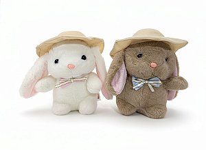 COELHO PELUCIA COM CHAPEU COELHINHO DA PASCOA UNIDADE