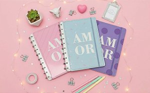 CADERNO INTELIGENTE CAPA DURA ASPIRAL A5 AMOR