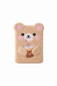 CADERNO PELÚCIA URSO BEGE A5