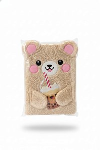 CADERNO PELÚCIA URSO BEGE
