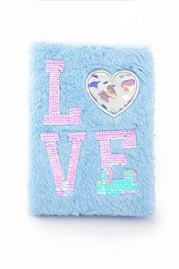 CADERNO PELUCIA LOVE AZUL A5