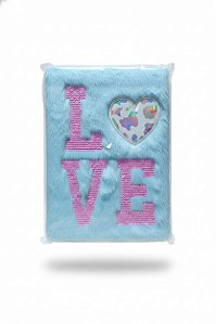 CADERNO PELUCIA LOVE AZUL A5