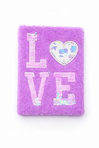 CADERNO PELUCIA LOVE ROXO