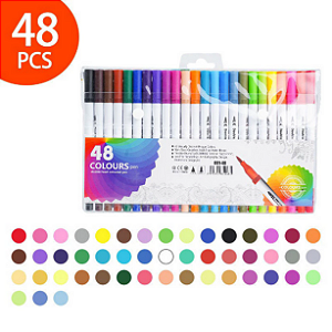 BRUSH PEN 48 CORES