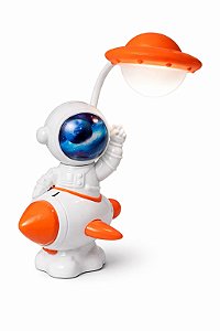 LUMINARIA DE ASTRONAUTA RECARREGAVEL DE MESA