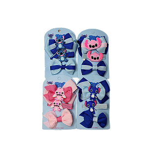 LAÇOS DE CABELO STITCH/ANGEL TRIPLO