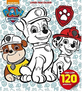 LIVRO DE PINTAR PATRULHA CANINA C/120 ADESIVOS