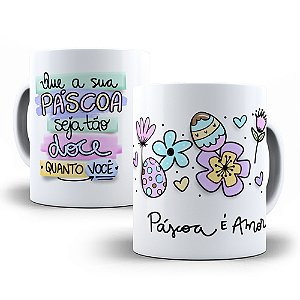 CANECA PASCOA  E AMOR