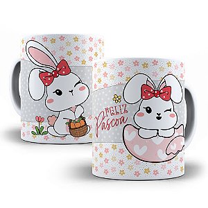 CANECA PASCOA COELINHO ROSA