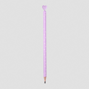 LÁPIS HB C/ PONTEIRA CORAÇÃO - RESINA REDONDO UNIDADE BRW