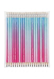 LÁPIS HB ESTAMPADO TUTTI FRUTTI - RESINA PLÁSTICA REDONDO COM BORRACHA KIT C/36 UNID BRW