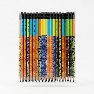 LÁPIS HB - ESTAMPADO RAPTORS - RESINA REDONDO COM BORRACHA KIT C/36 UNID BRW