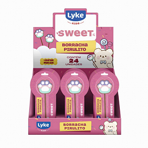 BORRACHA ESCOLAR PIRULITO CX C/24 LYKE