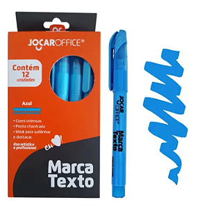MARCA TEXTO AZUL CX/12 UND LEO E LEO