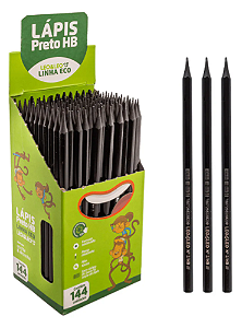 LAPIS GRAFITE HB RESINA ECOLOGICO SEXTAVADO CX/144 UND LEO E LEO