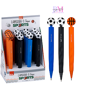 LAPISEIRA PLÁSTICA 0,7MM SPORTS CX C/12 UNIDADES