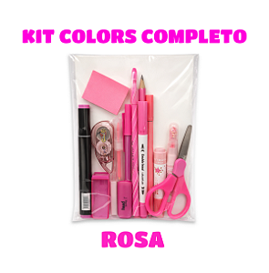 KIT COLORS COMPLETO ROSA 15 ITENS