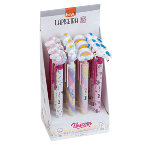 LAPISEIRA PLÁSTICA DIVERTIDA 0,7MM - UNICORN BRW CX C/12UNI
