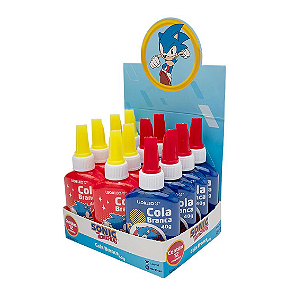 COLA BRANCA ESCOLAR LIQUIDA SONIC 40GRAMAS CX C/12 UNIDADES LEO E LEO