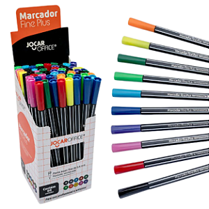 MARCADOR FINELINER PONTA 0.4 DISPLAY C/ 60 UND JOCAR OFFICE