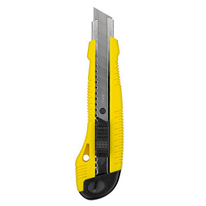 ESTILETE 18MM - PROFISSIONAL C/ TRAVA DESLIZANTE - BLISTER C/ 1UN BRW