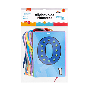 BRINQ. PAPEL. ALINHAVO NÚMEROS - BLISTER C/ 20 PCS BRW