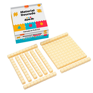 BRINQ PLAST MATERIAL DOURADO C/ 62 PÇS BRW