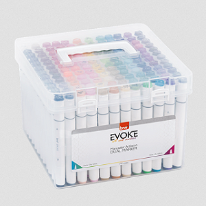 MARCADOR ARTÍSTICO EVOKE DUAL MARKER - ESTOJO 144 CORES BRW